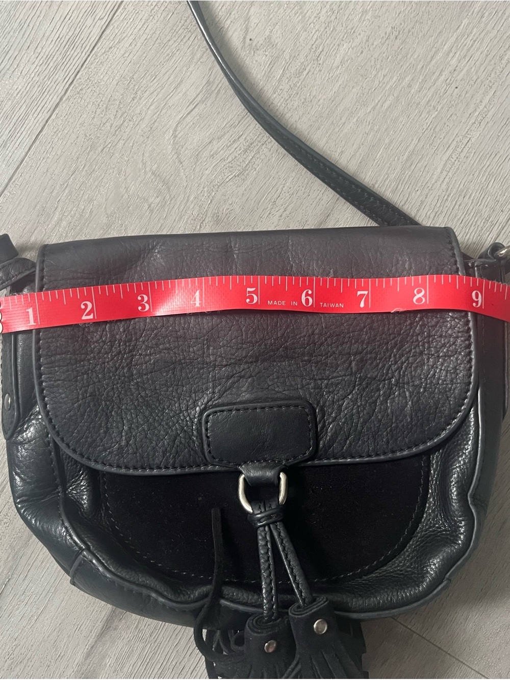 Frye Black Leather Crossbody with Tassel Detail - Picture 10 of 11
